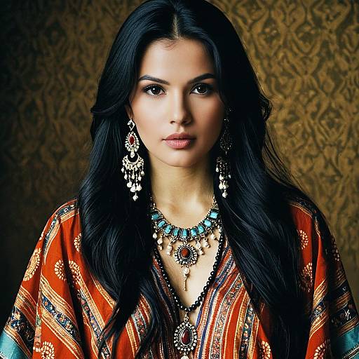 Stylish Female Kaftan Fashion Portrait