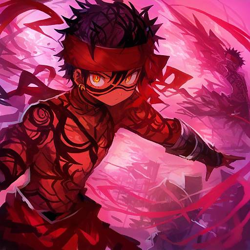 Illustration of Angra mainyu (fate), fate (series) in the style of Kaamin (mariarose753)