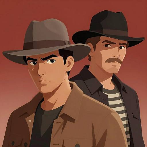 Illustration of Two Distinct Men