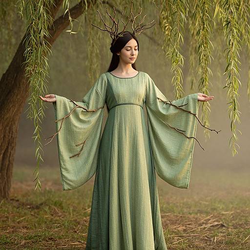 Elegant Willow Tree Nature Costume