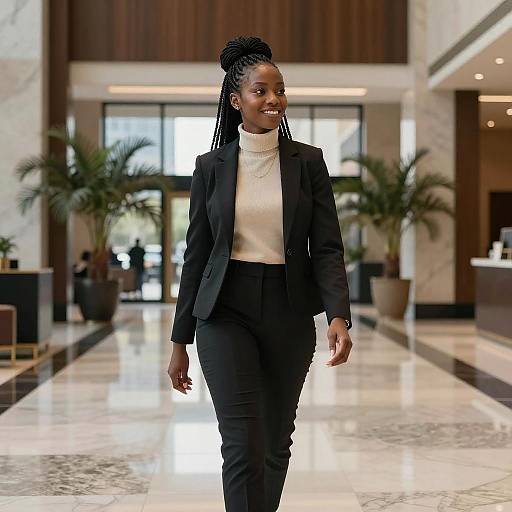 Confident CEO in Elegant Lobby Setting