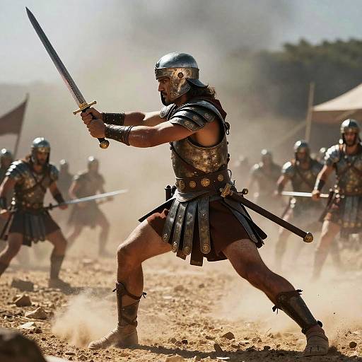 Greek Warrior with Classical Long Sword