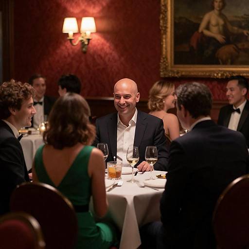 Elegant Dining Scene in Warm Ambiance