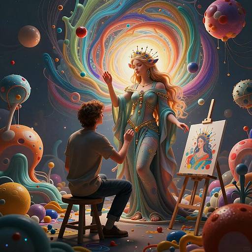 Digital Muse Guiding Virtual Art