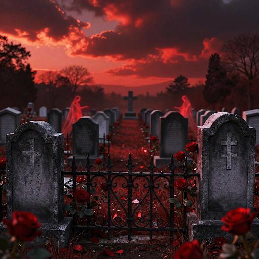 Scarlet Twilight Graveyard Scene