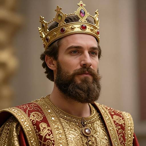 Regal Charismatic Man in Royal Attire
