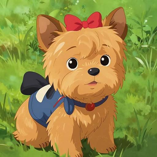 Anime-Style Yorkshire Dog Fantasy Movie
