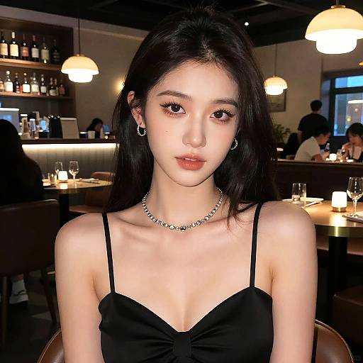 Elegant Fashionista at Modern Hip Restaurant