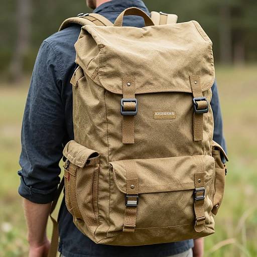 Rugged Waterproof Waxed Twill Rucksack