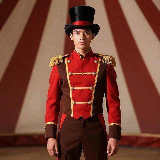 Circus Ringmaster in Vintage Costume
