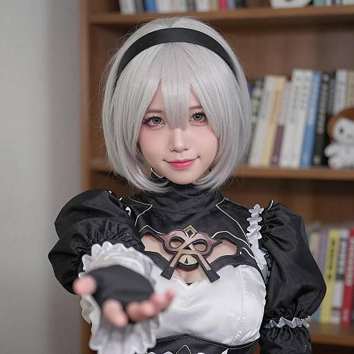 Anime-Style Portrait of Asian Woman