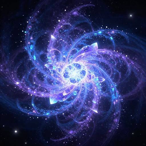 Glowing Fractal Crystal in Cosmos