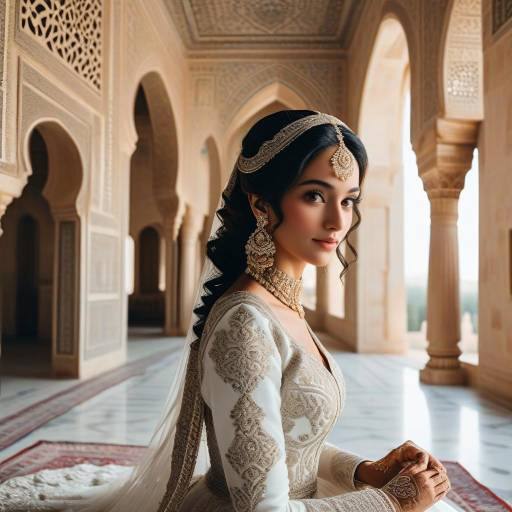 Elegant Middle Eastern Bride on Wedding Day