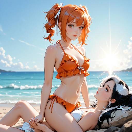 Playful Beach Vibes with Adachi Rei