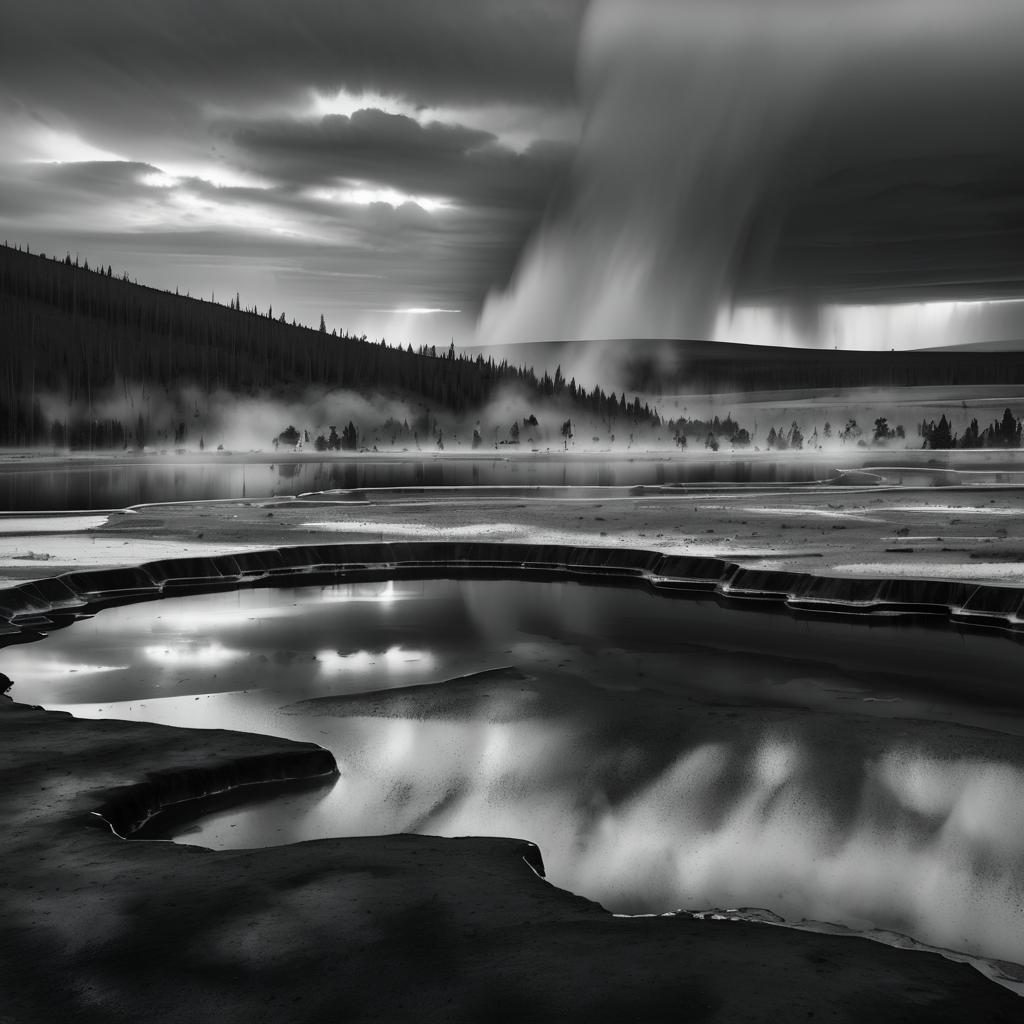 Monochromatic Geyser Basin in Late Afternoon