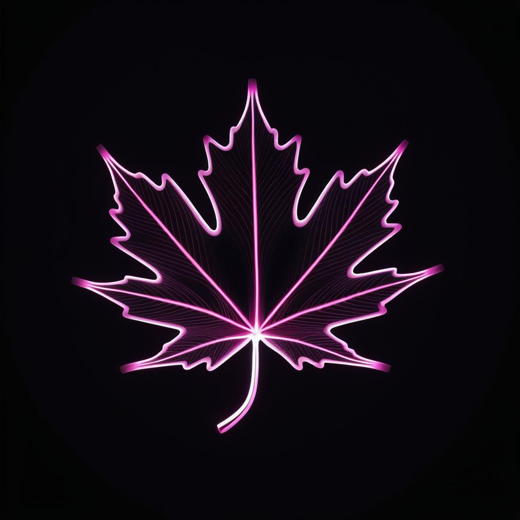 Elegant Pink Maple Leaf Light Design