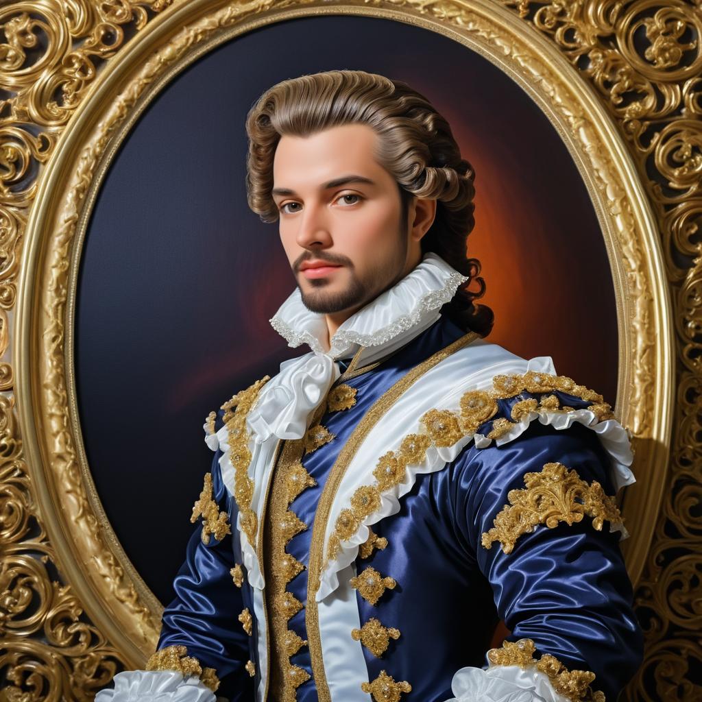 Baroque Nobleman in Elegant Suit Art