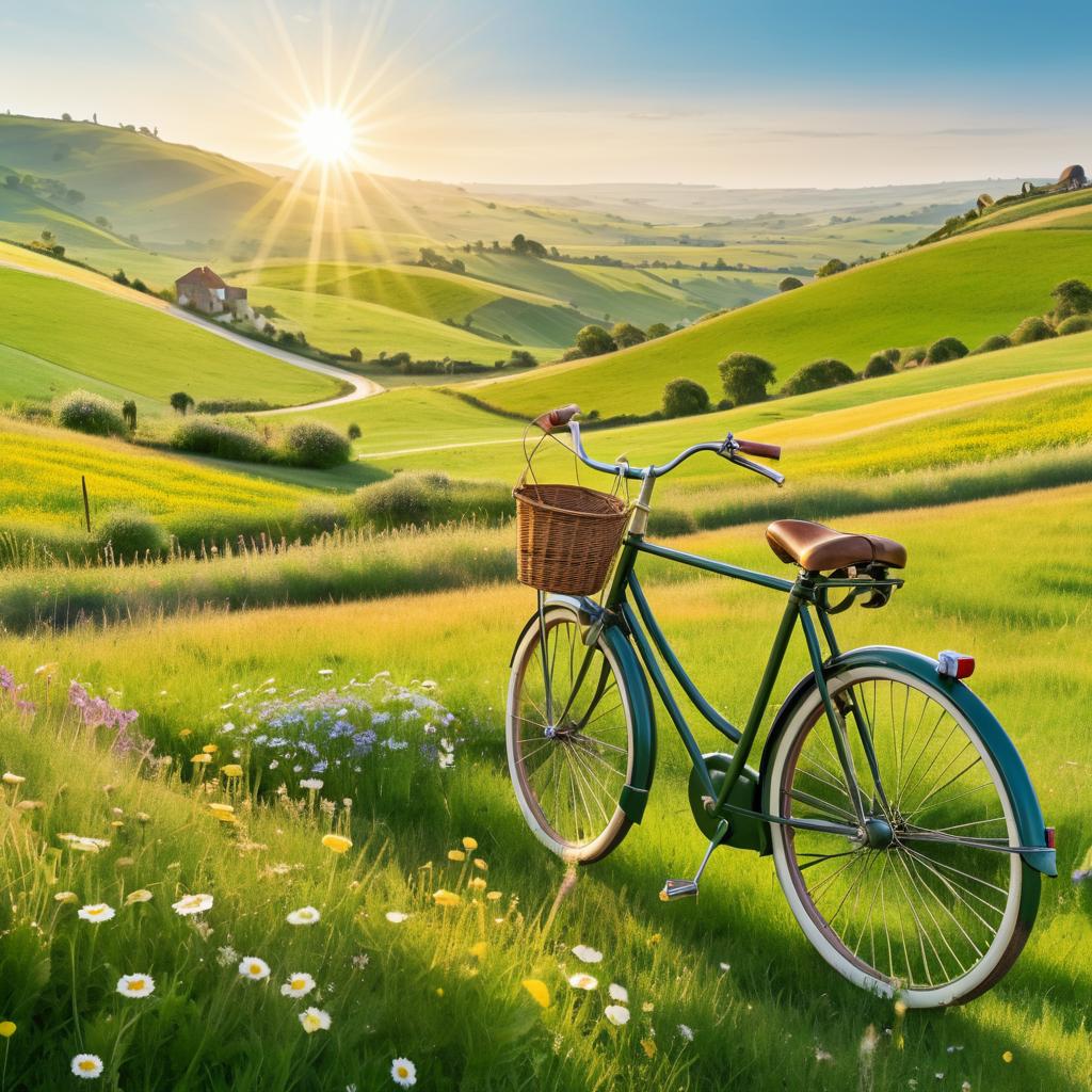 Vintage Bicycle in Serene Countryside