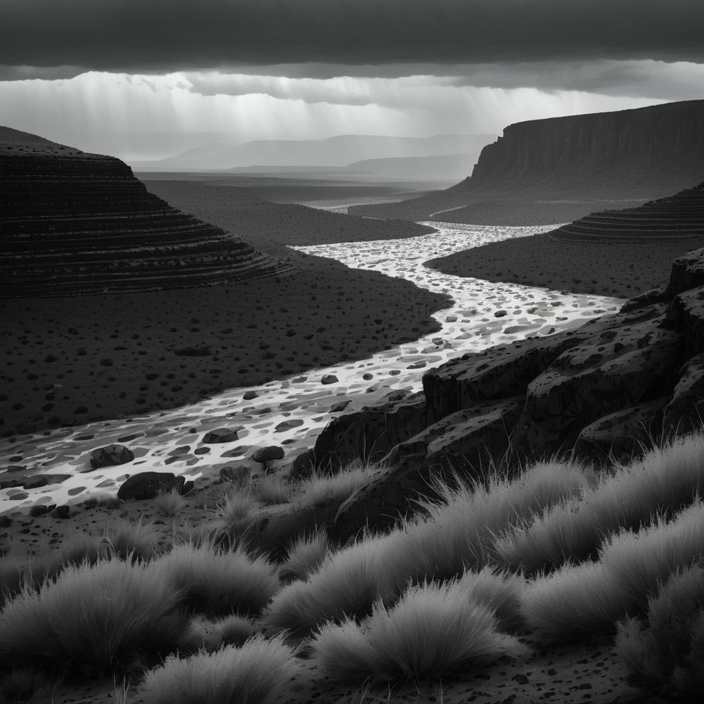 Monochromatic Mirage Valley Landscapes