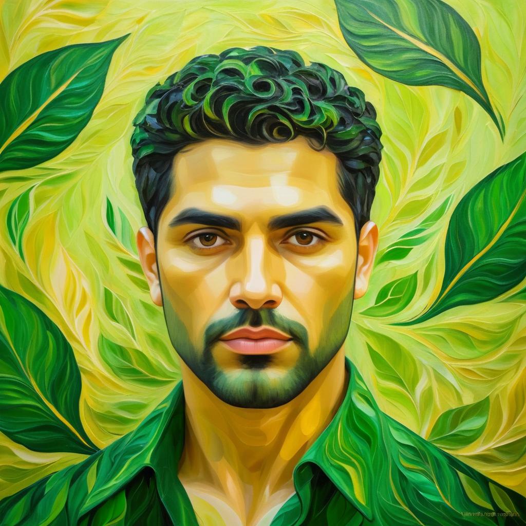 Surreal Portrait of a Hispanic Man