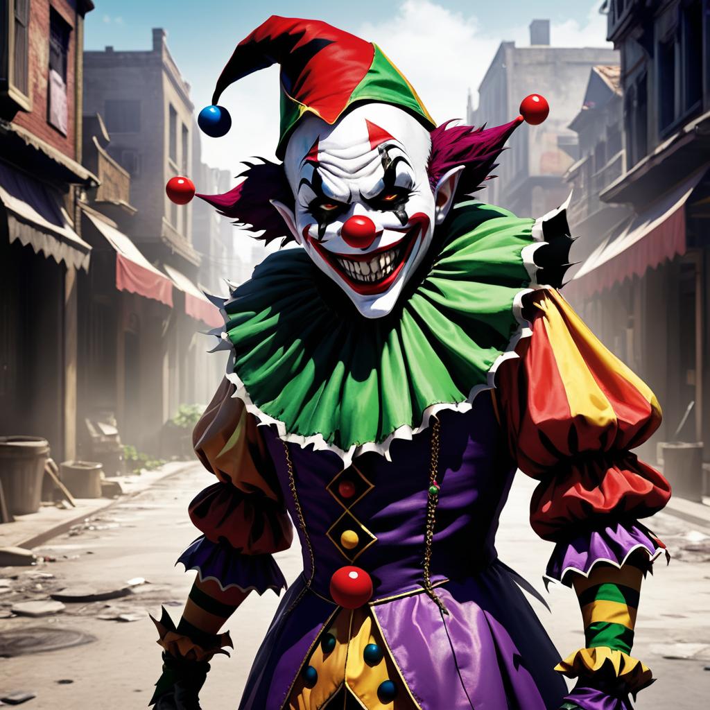 Sinister Jester in Abandoned City