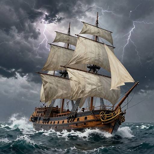 Stormy Sea Sailing Adventure