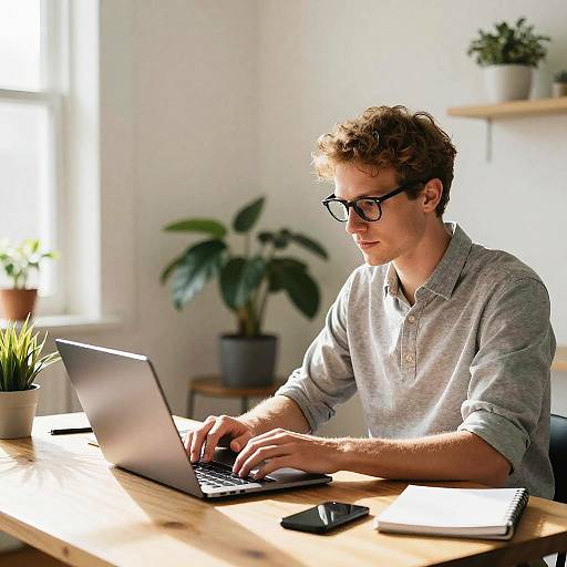 Photorealistic Minimalist Home Office Work