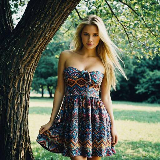 Stylish Outdoor Look: Multicolored Dress