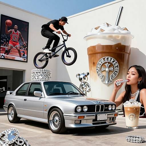 Hyper-Realistic Urban Luxury Scene