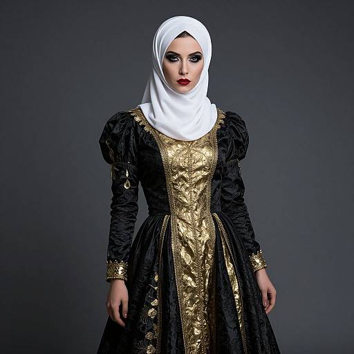 Elegant Morbid Costume with Turban