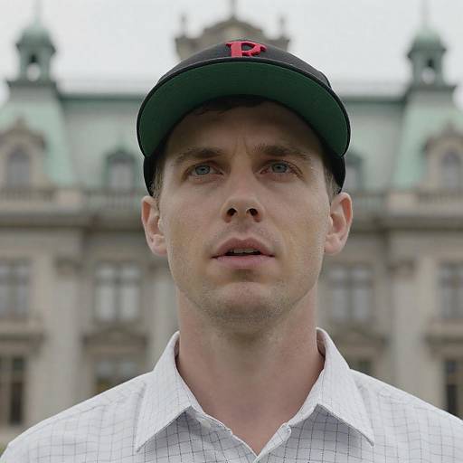Portrait of a Man with Ornate Background