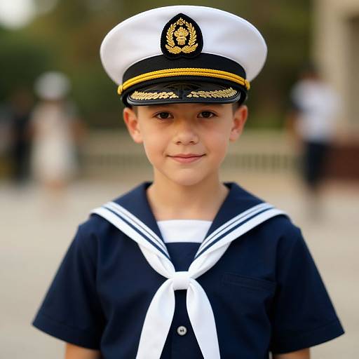 Realistic Male Navy Sailor Portrait