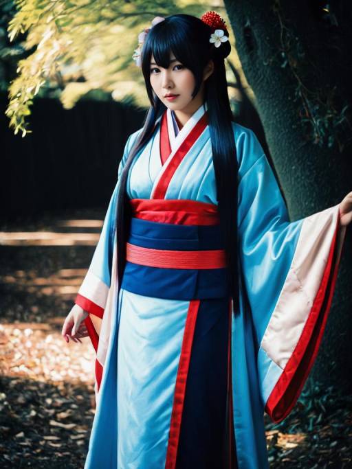 Woman in Utahime Iori Cosplay Costume