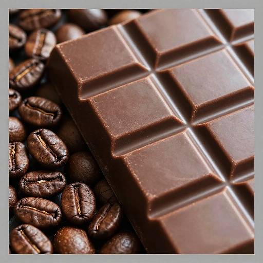 Close-Up Milk Chocolate and Coffee Beans