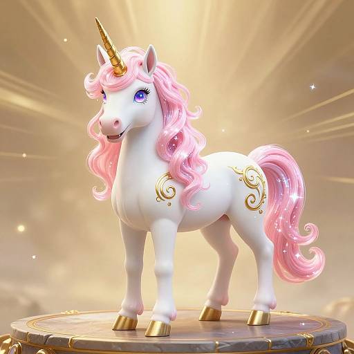 Ethereal Unicorn with Golden Aura