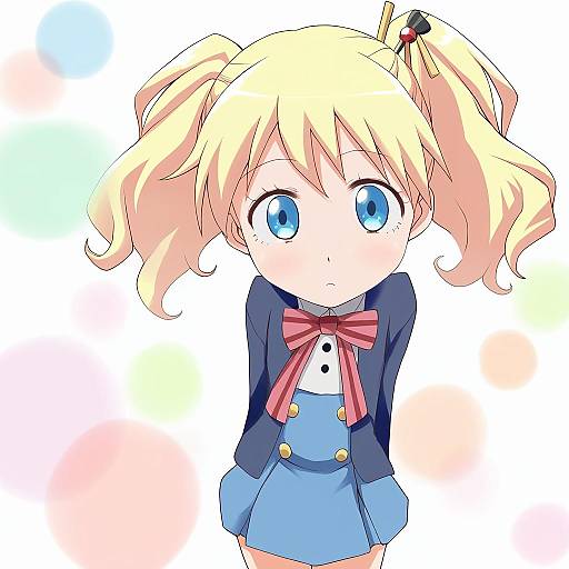 Illustration of Alice cartelet, kin-iro mosaic in the style of Kloah