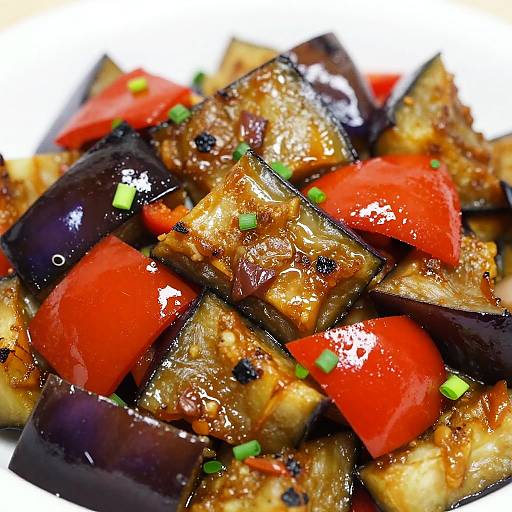 Vibrant Close-Up of Caramelized Vegetable Dish