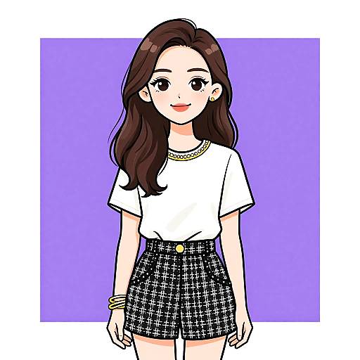 Smiling Woman in Casual Chic Outfit