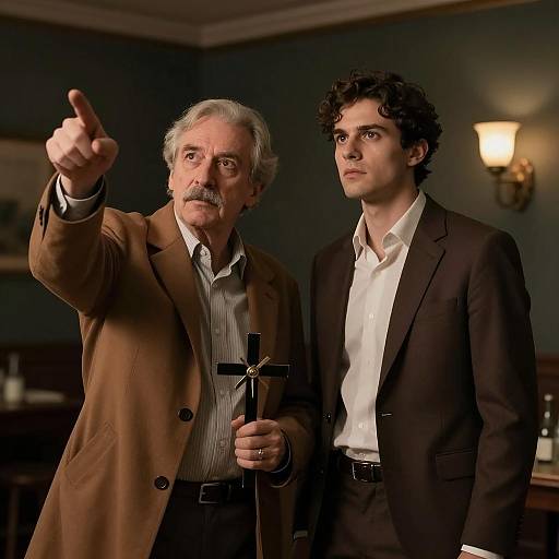 Confrontation in a Dimly Lit Room