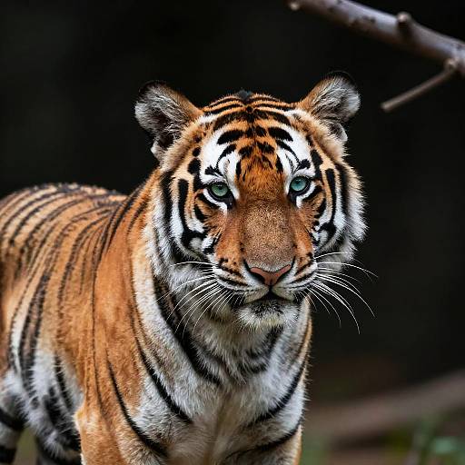 Striped Tiger Cub with Green Eyes