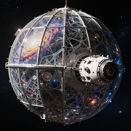 Retro Crystalline Torus Lagrange Point Habitat