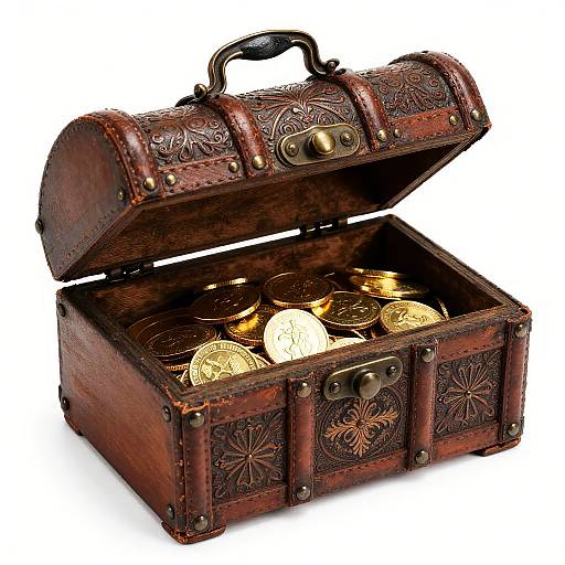 Vintage Leather Treasure Chest Photo