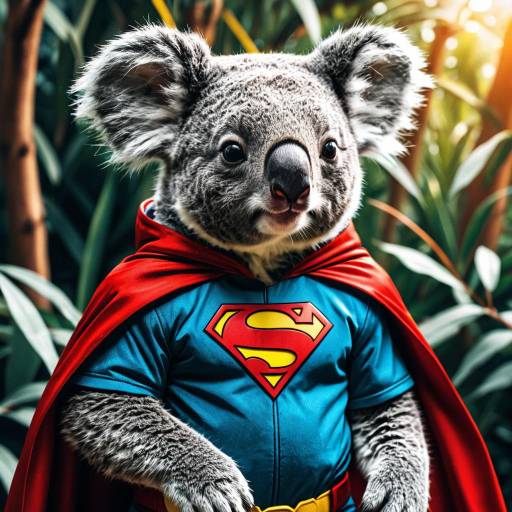 Koala in Superman Costume
