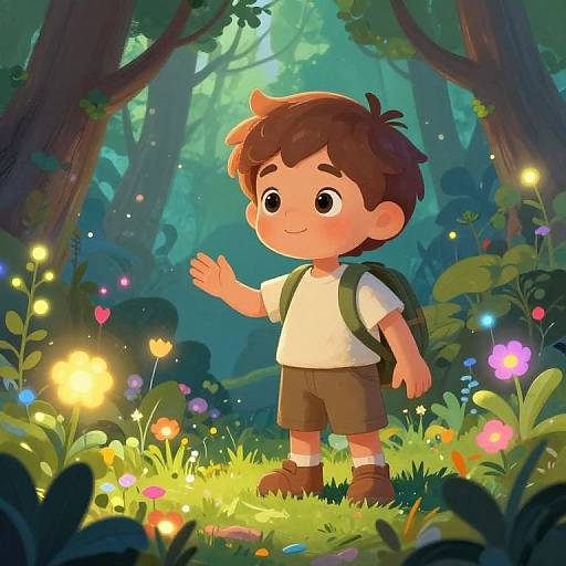 Youthful Fantasy Forest Scene