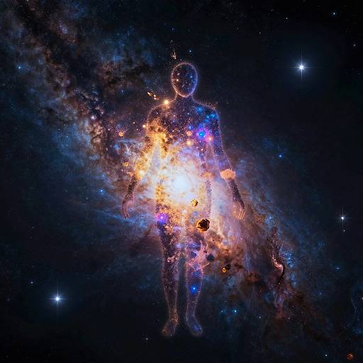 Cosmic Emotional Transformation Silhouette