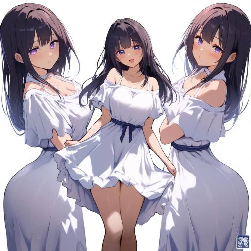 Chitanda Eru in a White Dress