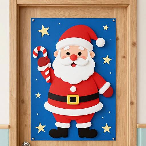 Cheerful Santa Cartoon Christmas Decor