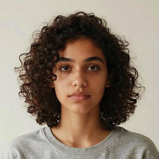 Photo-Realistic Portrait with Curly Hair