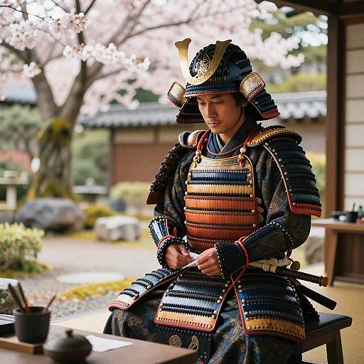 Samurai Armor Maker in Serene Garden