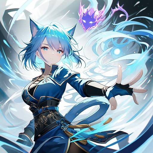 Illustration of Monk (final fantasy), final fantasy in the style of Qys3